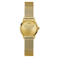 Guess Micro Imprint Gold Stainless Steel Gold Dial Quartz Watch for Ladies - GW0106L2