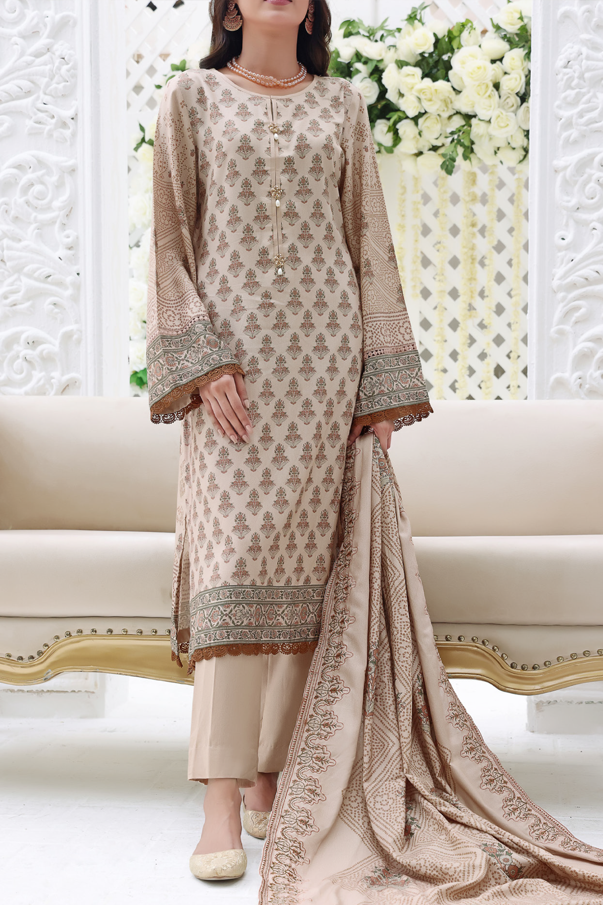 Mariyah Karandi By VS Textile-3 pc  unstitch suit