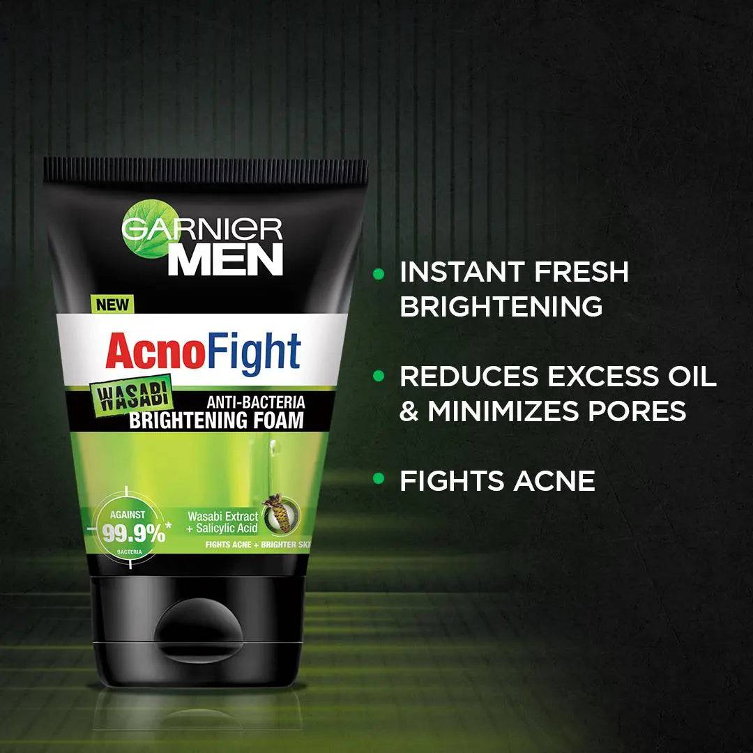 Garnier Men Acno Fight Wasabi Face Wash 100Ml - My Store