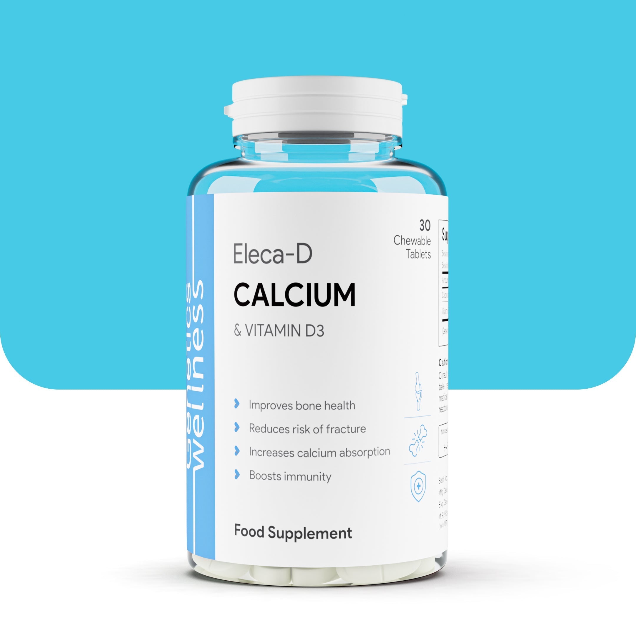 Genetics Wellness Eleca-D Calcium & Vitamin D3