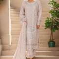Gira By Bin Saeed Stitched 3 Piece Luxury Emb Chiffon Collection'2024-OMSC-978-Grey