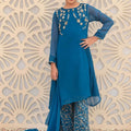 Ochre Clothing-Chiffon Hand Adda Work 3 Pc Suit-AC-60