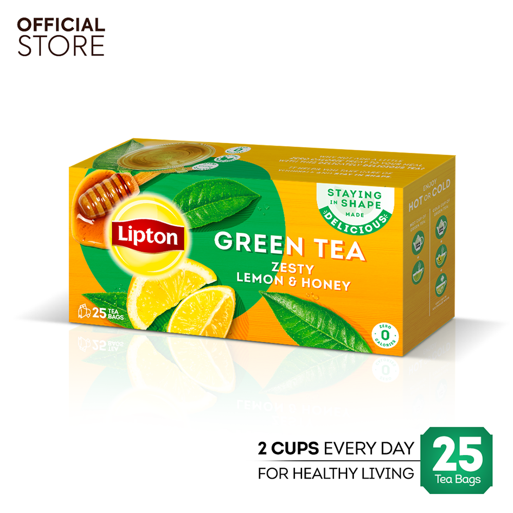 Lipton Green Tea Zesty Lemon & Honey Tea Bags 25s