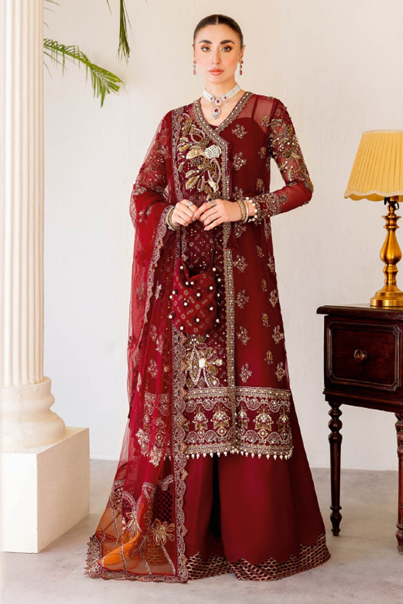 Ramsha Unstitched 3 Piece Luxury Wedding Vol-05 Collection'2025-H-504