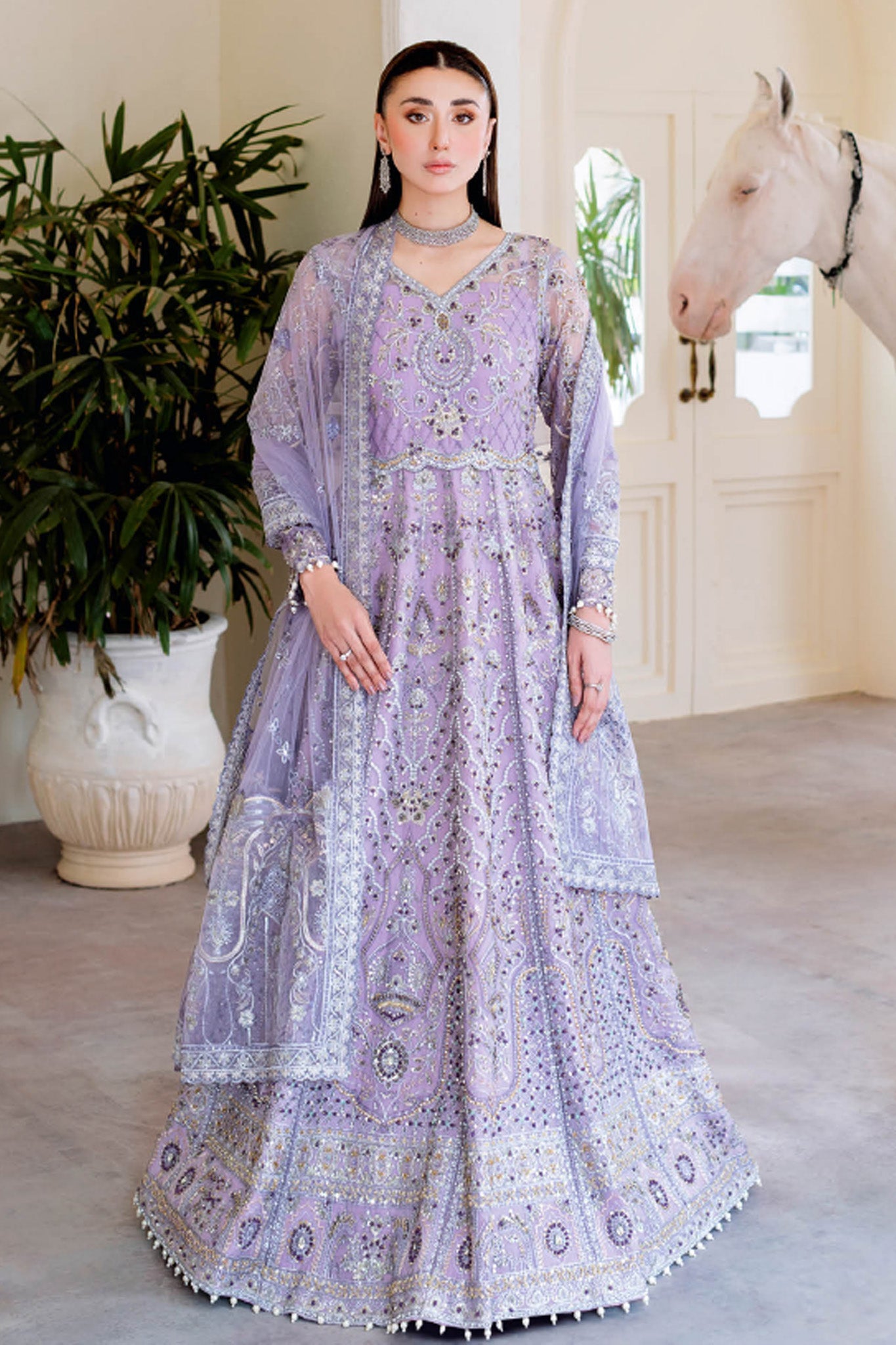 Ramsha Unstitched 3 Piece Luxury Wedding Vol-05 Collection'2025-H-505