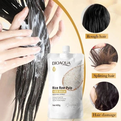 Bioaqua - Rice Paw Pulp Hair Mask - 400G