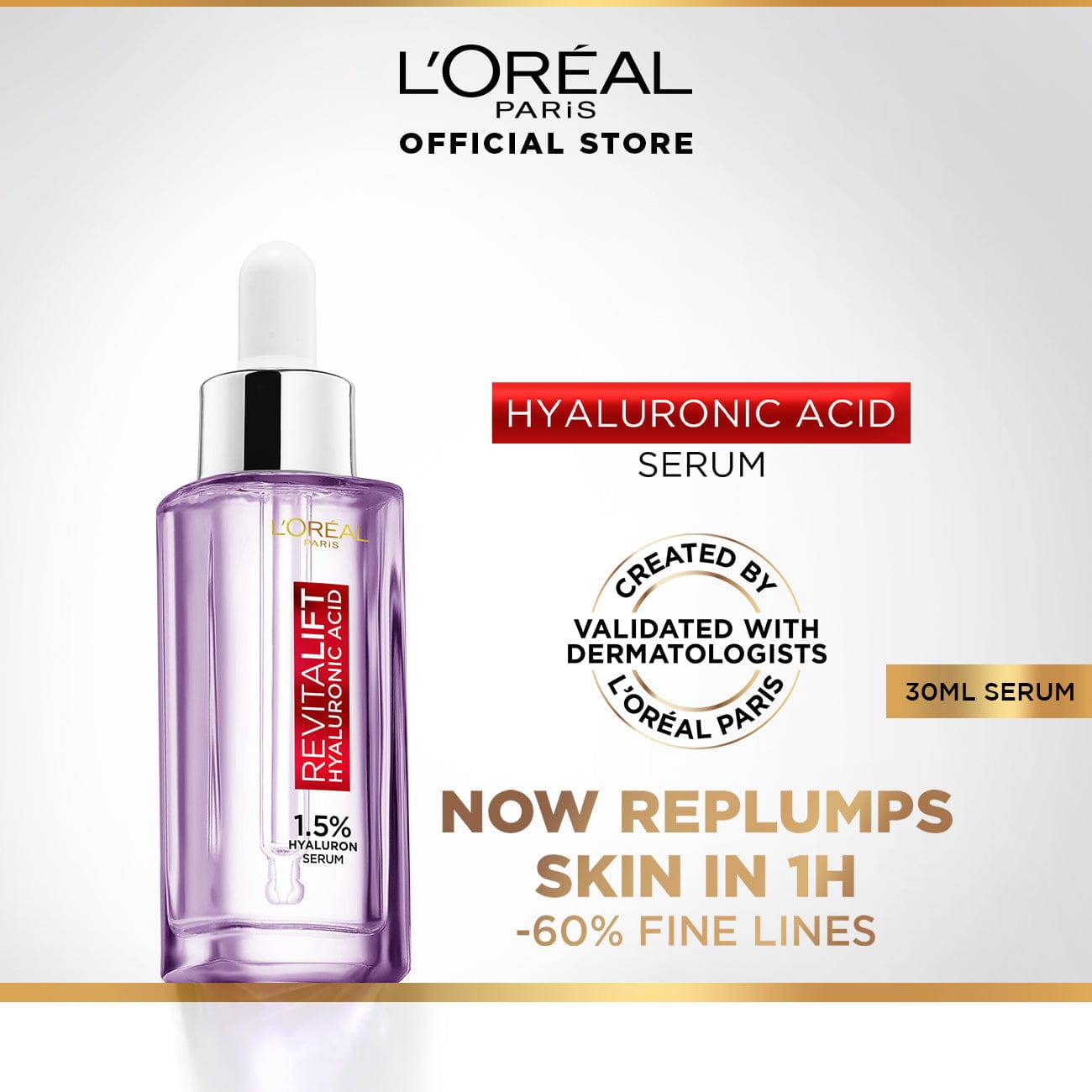 L'Oreal Paris Revitalift 1.5% Hyaluronic Acid Face Serum 30 Ml - My Store