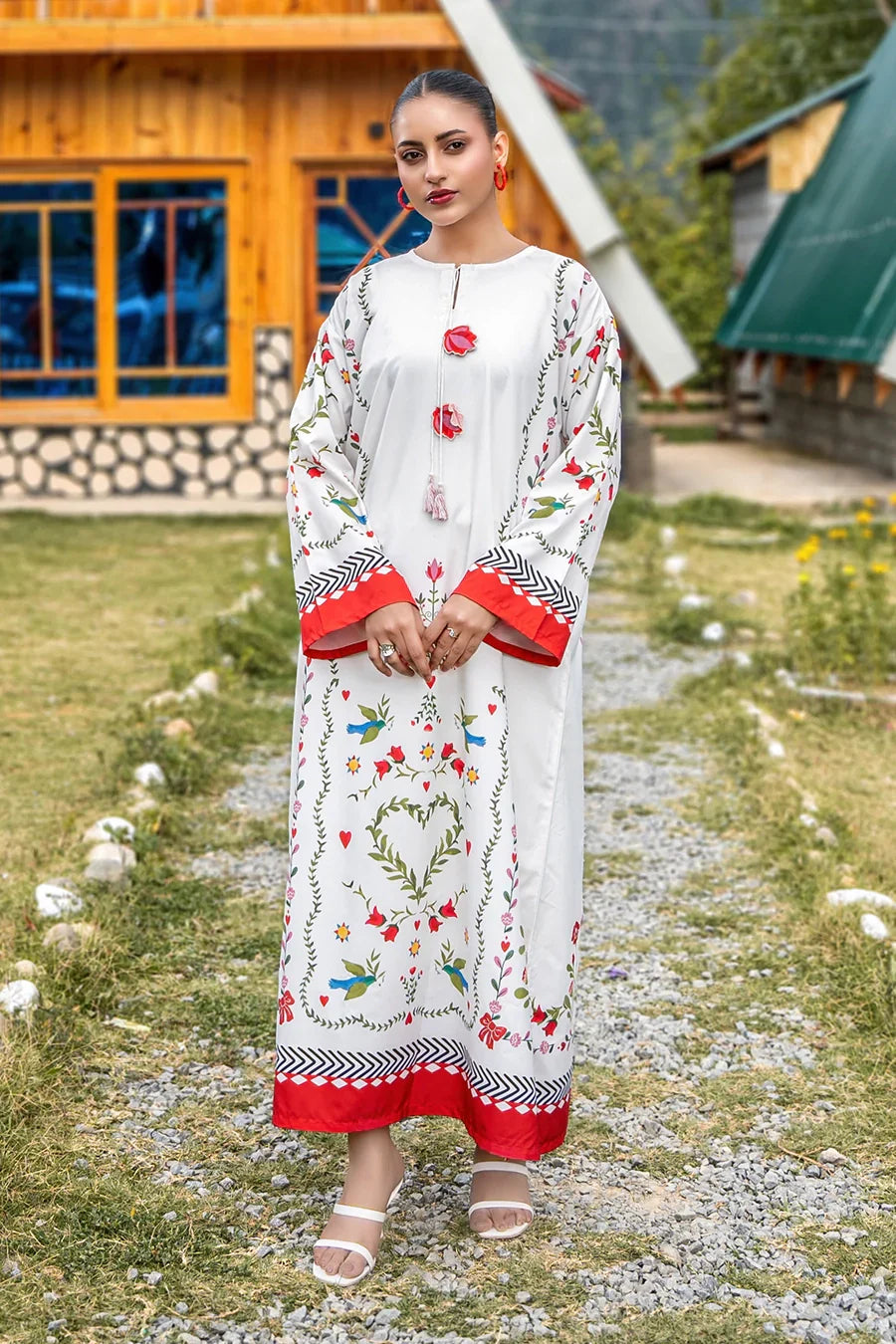 Dhaga Stitched Kaftan Suit-LENNOX