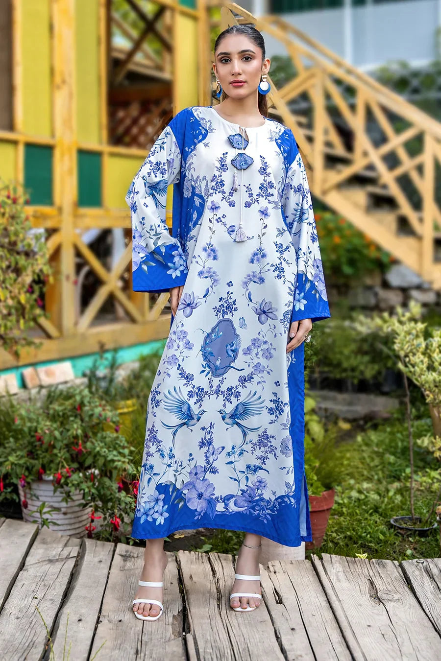 Dhaga Stitched Kaftan Suit-MAVIS