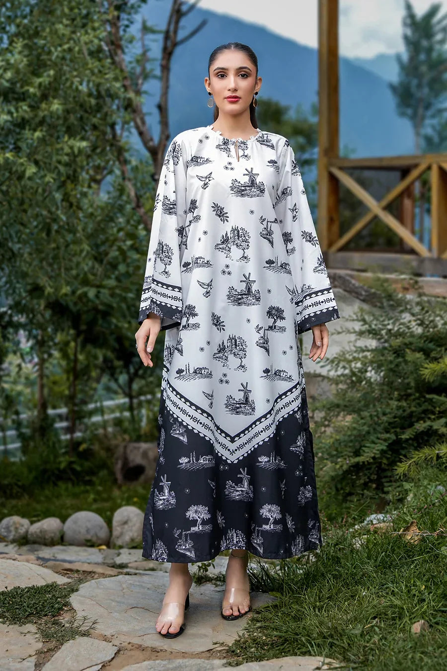 Dhaga Stitched Kaftan Suit-LOIS