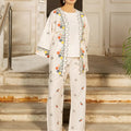 Dhaga Stitched 3 Piece Summer Suit-Ivorya