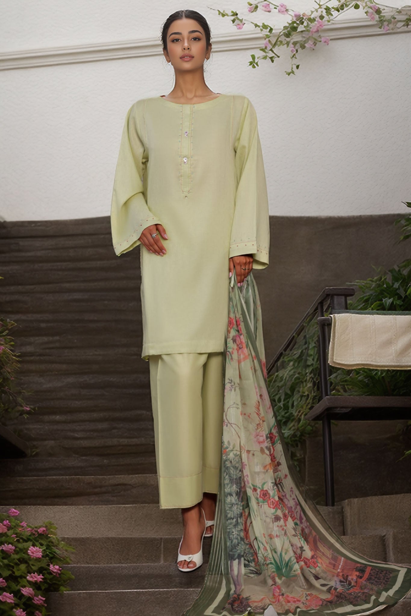 Daily Drop By Hz Stitched 3 Piece Solids Twinset Collection'2025-DJ-3P-LO3