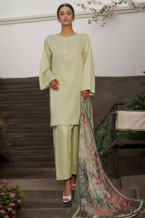 Daily Drop By Hz Stitched 3 Piece Solids Twinset Collection'2025-DJ-3P-LO3