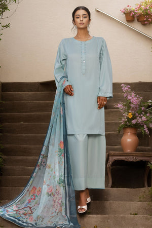 Daily Drop By Hz Stitched 3 Piece Solids Twinset Collection'2025-SDJ-3P-B03