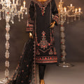 Falsafaa By HZ Stitched 3 Piece Festive Formals Vol-05 Collection-HZK-205-Black