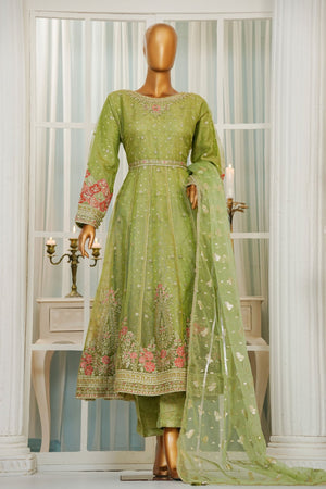 Jashn By HZ Stitched 3 Piece Luxury Formals Collection'2025-HZK-208-Green