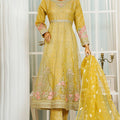 Jashn By HZ Stitched 3 Piece Luxury Formals Collection'2025-HZK-208-Yellow