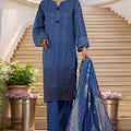 HZ Stitched 3 Piece Chikankari Cambric Suit-LPK-3P-530