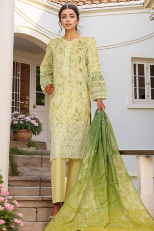 HZ Stitched 3 Piece Chikankari Cambric Collection'2025-LPK-3P-526