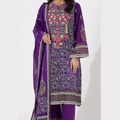 zellbury -Embroidered Shirt Shalwar Dupatta - PURPLE- Jacquard Suit-0196