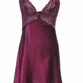 BLS Hannie Silk And Chantilly Silk Slip Purple
