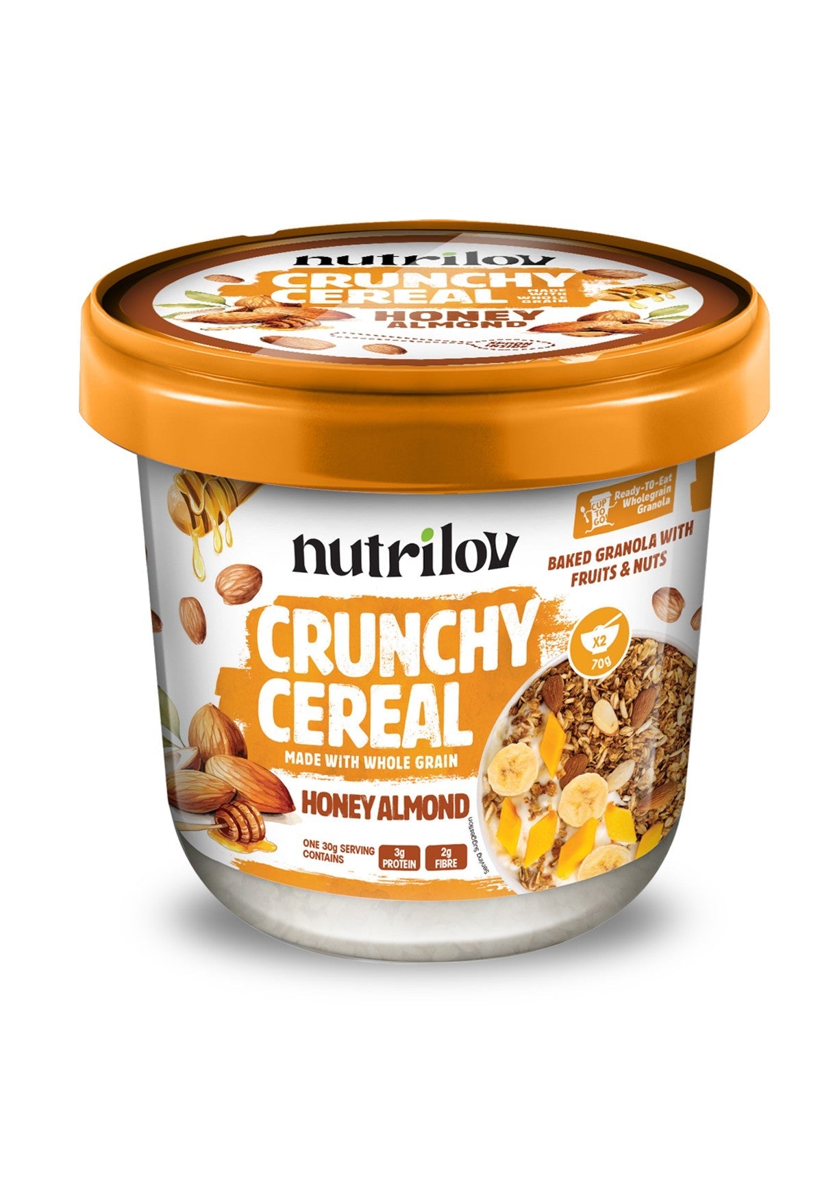 Nutri Lov Crunchy Cereal Honey Almond 70g