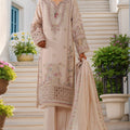 Sheer By HZ Stitched 3 Piece Emb Khaddi Net Formals Collection'2025-HZK-226-Light Pink
