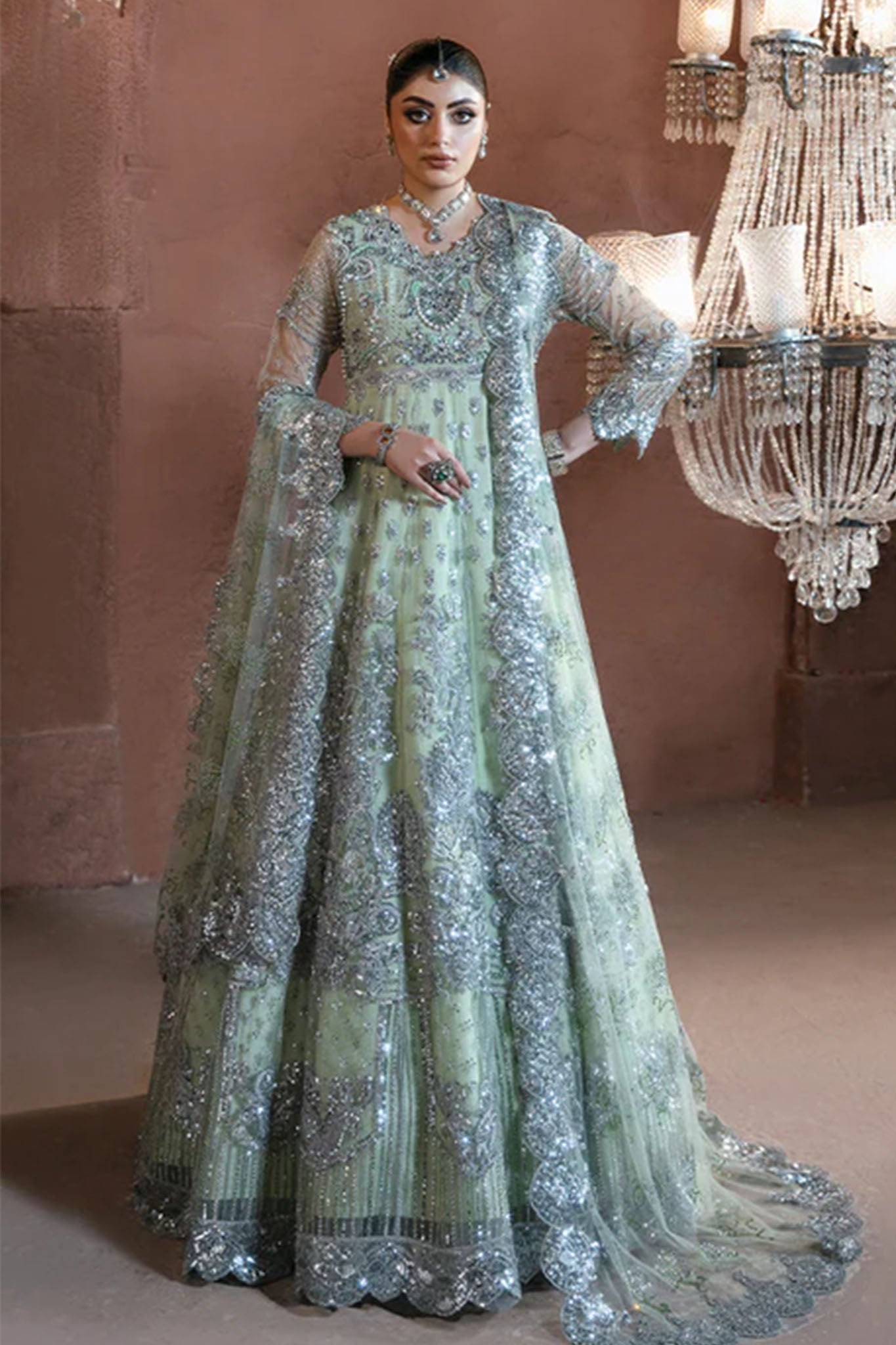 Noor E Naaz By Imrozia Serene Unstitched 3 Piece Luxury Bridal Suit-IB-51-Mehkaam