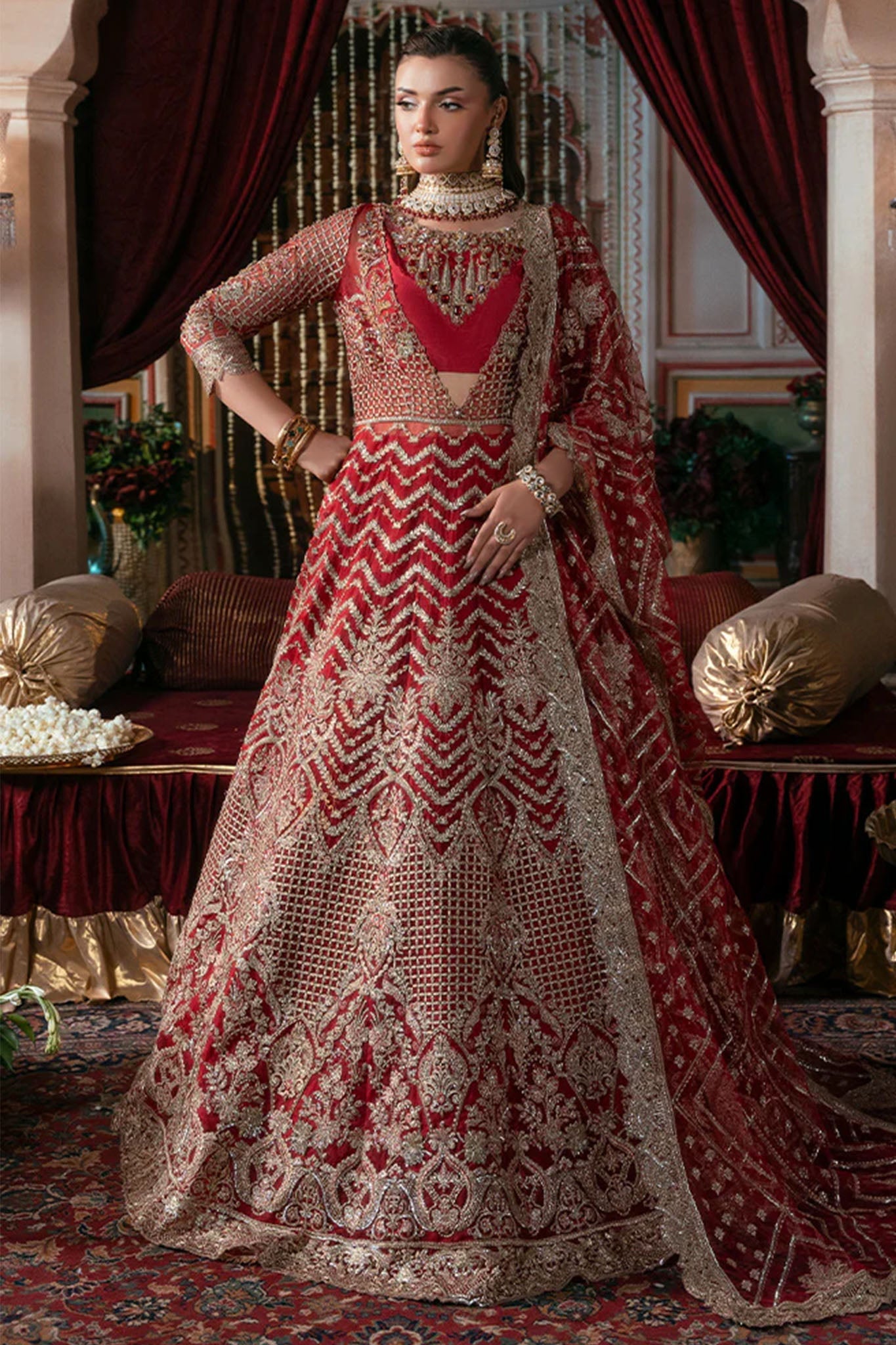 Noor E Naaz By Imrozia Serene Unstitched 3 Piece Luxury Bridal Suit-IB-54-Zeenat
