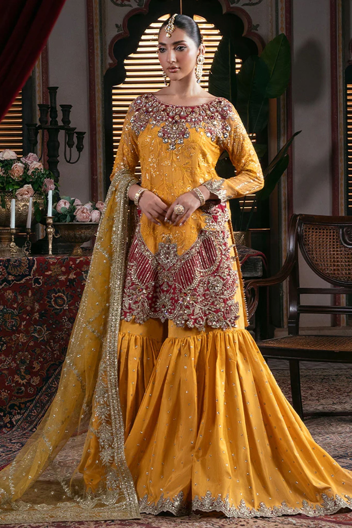 Noor E Naaz By Imrozia Serene Unstitched 3 Piece Luxury Bridal Suit-IB-55-Roshni