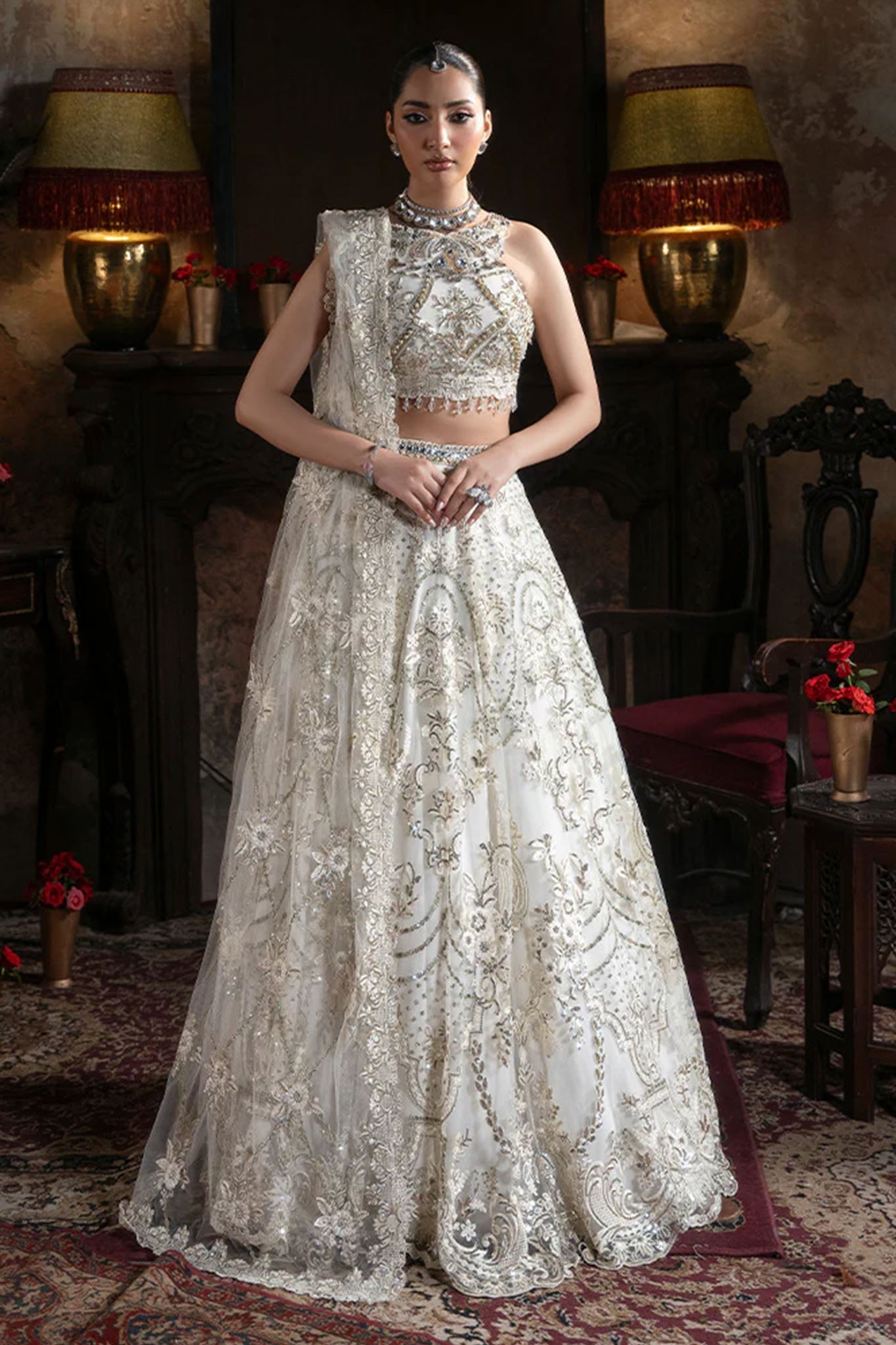 Noor E Naaz By Imrozia Serene Unstitched 3 Piece Luxury Bridal Suit-IB-57-Jahanara