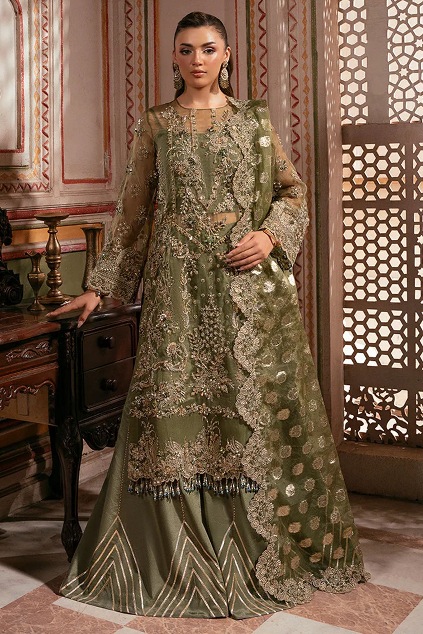 Noor E Naaz By Imrozia Serene Unstitched 3 Piece Luxury Bridal Collection'2025-IB-58-Gulzaar