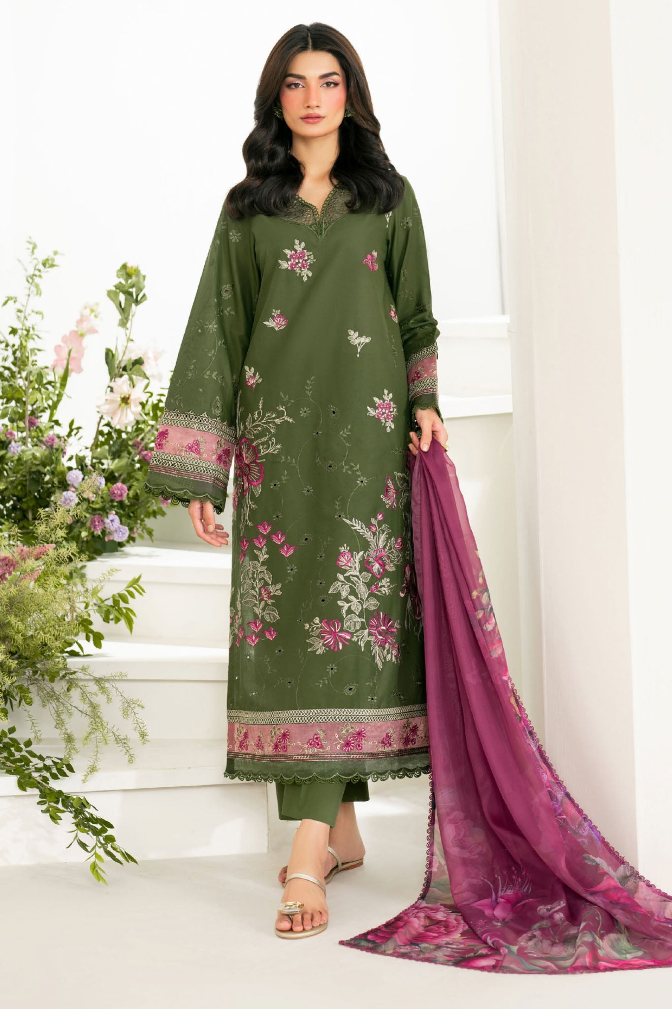 Iznik Unstitched 3 Piece Festive Emb Lawn Suit-IFE-02