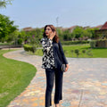 Manahils Stitched Co Ords Black Floral Set