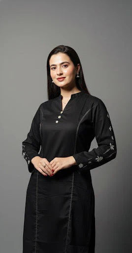 Urban Cut 2 Piece Embroidred Cotton Suit