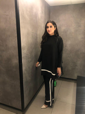 Manahils Stitched Co Ords Black Co-Ord Set