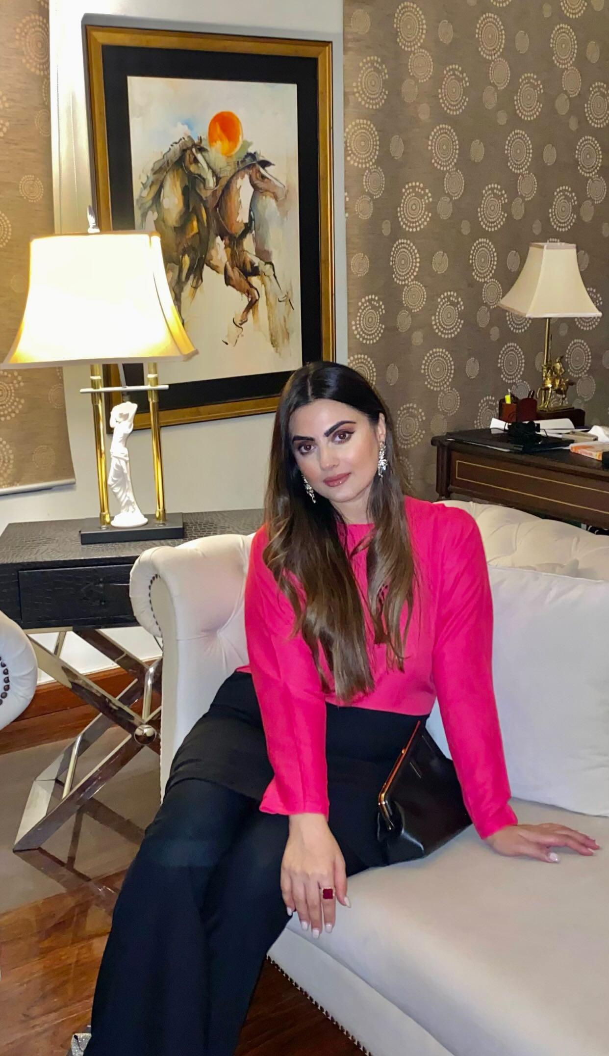 Manahils Stitched Co Ords Black & Pink Co-Ord Set