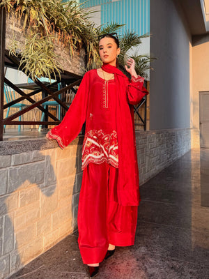 Zaman By MNM Stitched 3 Piece Ramen Silk Collection'2025-Zyla