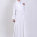 Abaya.Pk White Basic Front-Closed Abaya