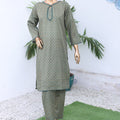 Suntex Stitched Co Ords Printed Lawn Suit-OS-2641-Avocado Green