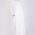 Abaya.Pk White Basic Front-Open Abaya