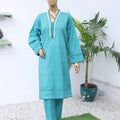 Suntex Stitched Co Ords Printed Lawn Suit-OS-2644-Sea Green