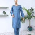 Suntex Stitched Co Ords Printed Lawn Suit-OS-2650-Royal Blue