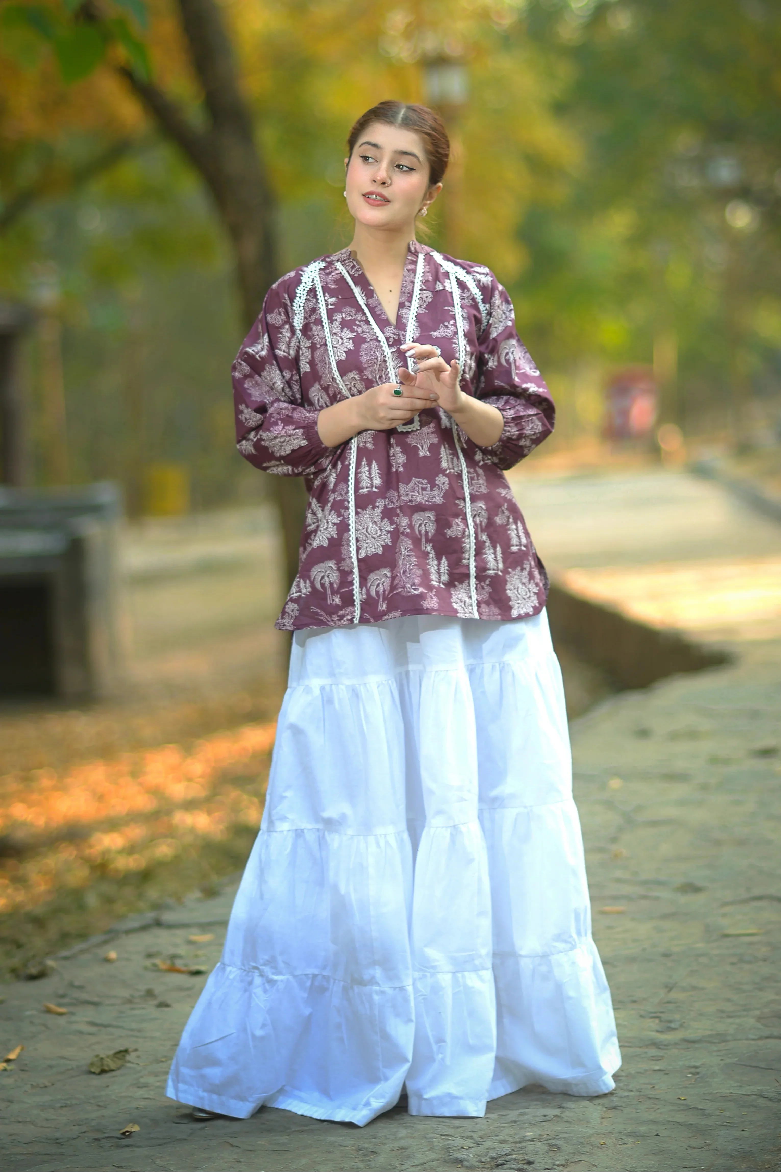 Urban Cut Printed Cotton Shirt for Women Floral Everyday Wear