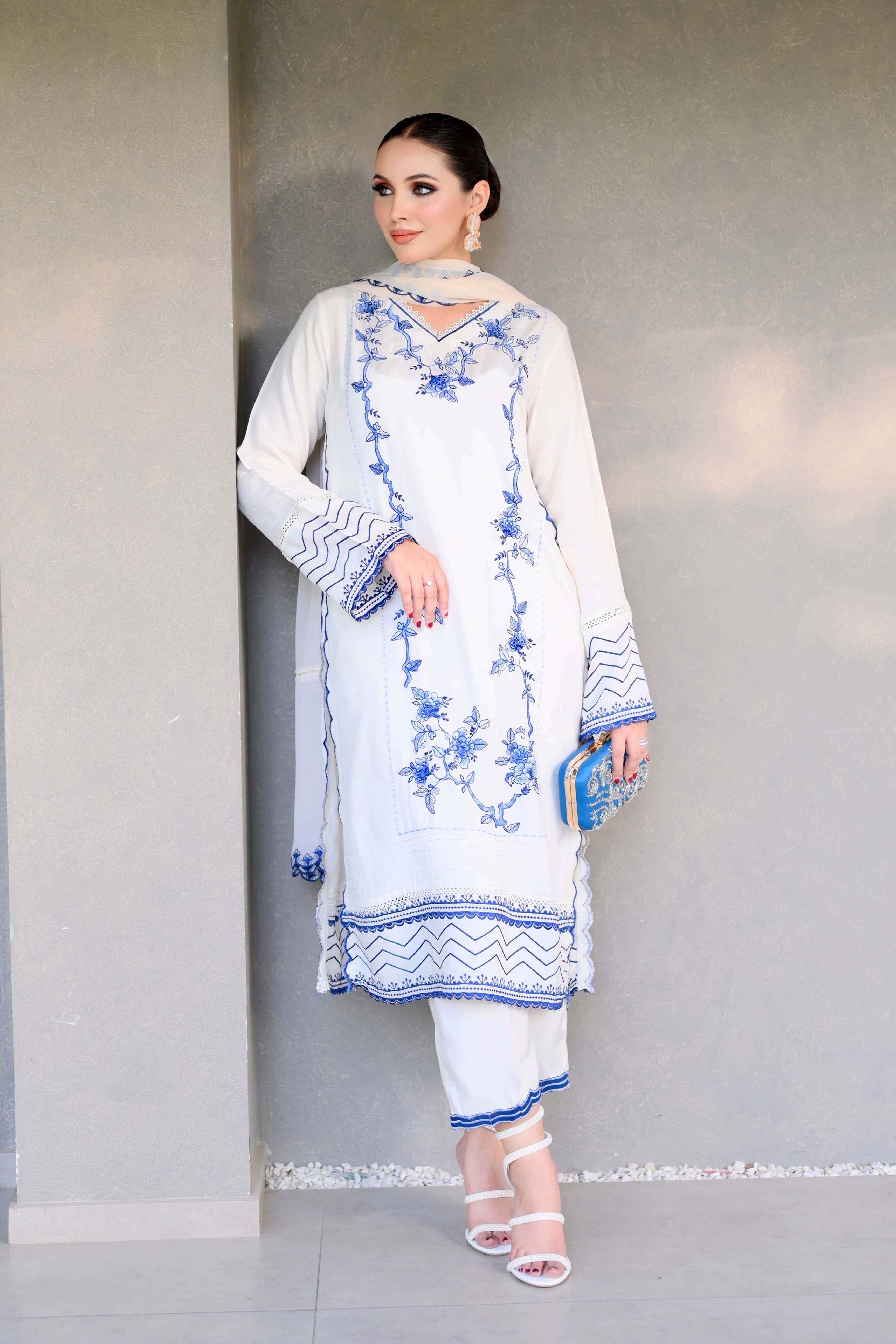 Zayne By Mashrib Stitched Summer Vol-01 Suit-Selene - 3pc