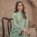 Zauk Stitched 2 Piece Eid Collection-Apple Green Embroidered Two Piece Dress