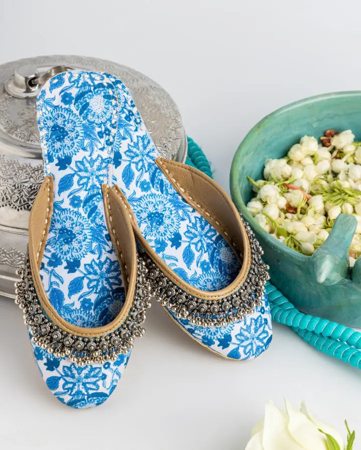 TJK Designs Khussa Suit-Neel Gul