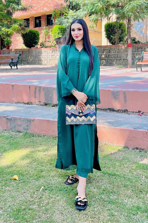 Manahils Stitched Green Button Set??