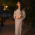 Manahils Stitched Tunic Gray Buttons ??