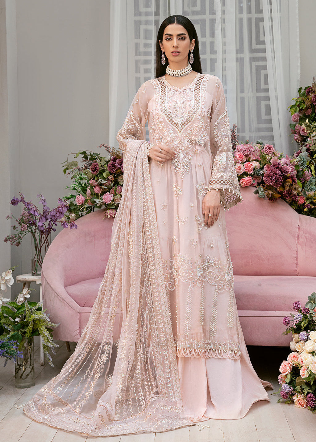 La More Unstitched 3 Piece Wedding Collection-Floral fiesta